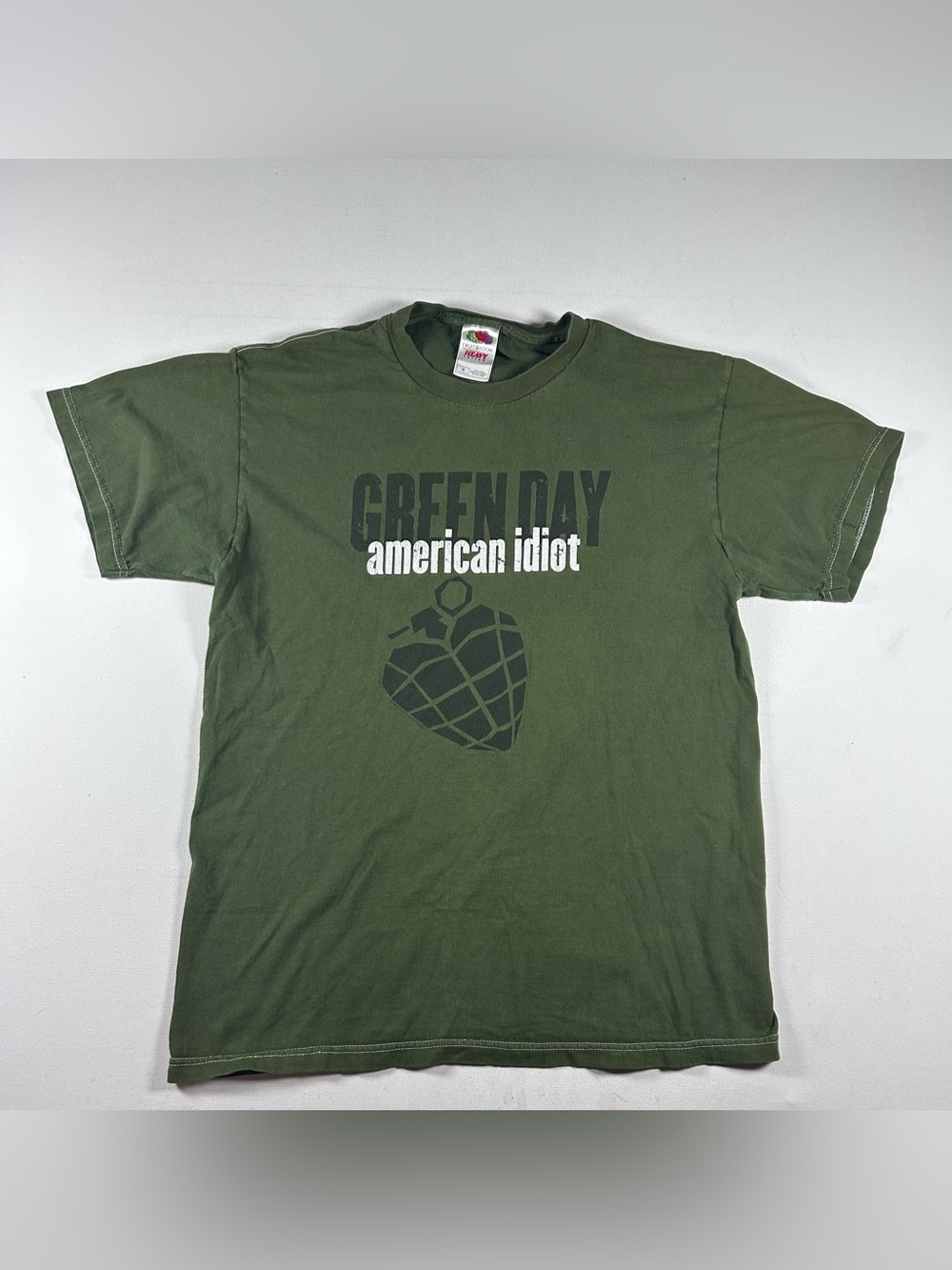 Y2K Green Day 2004 American Idiot Heart Grenade Graphic Concert T-Shirt Sz M - Picture 2 of 6